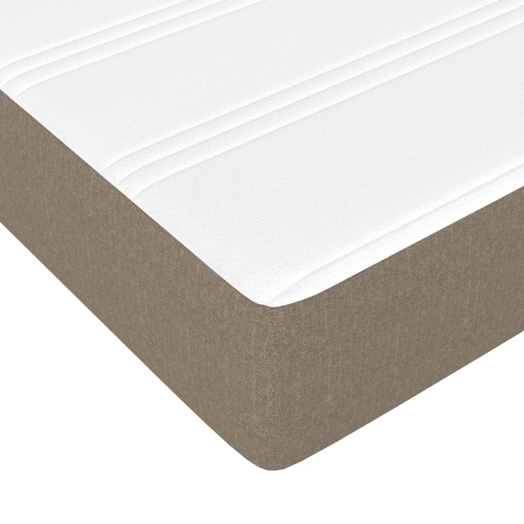 Spring mattress, taupe, 120x190x20cm, fabric