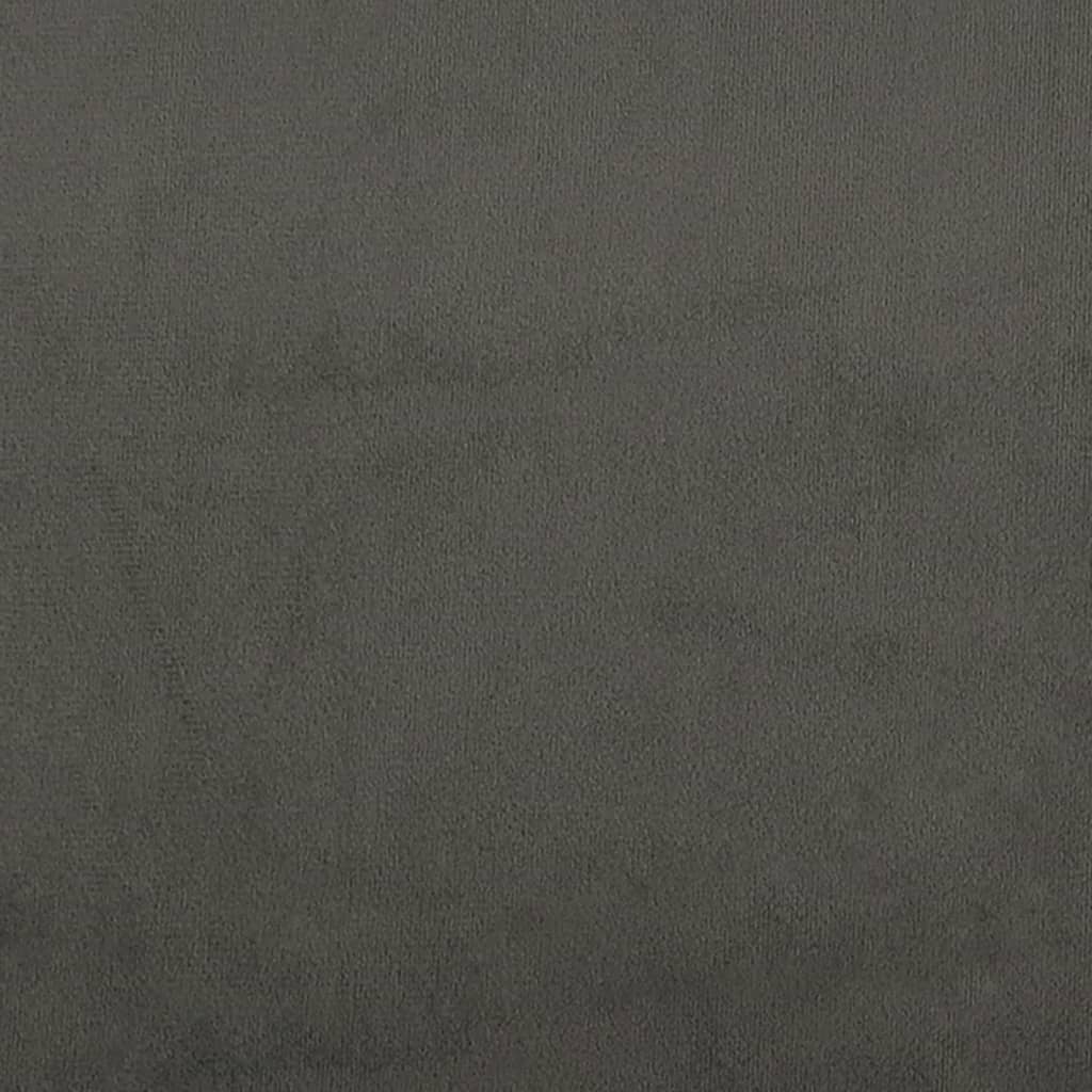 Spyruoklinis čiužinys, tamsiai pilkas, 120x190x20cm, aksomas