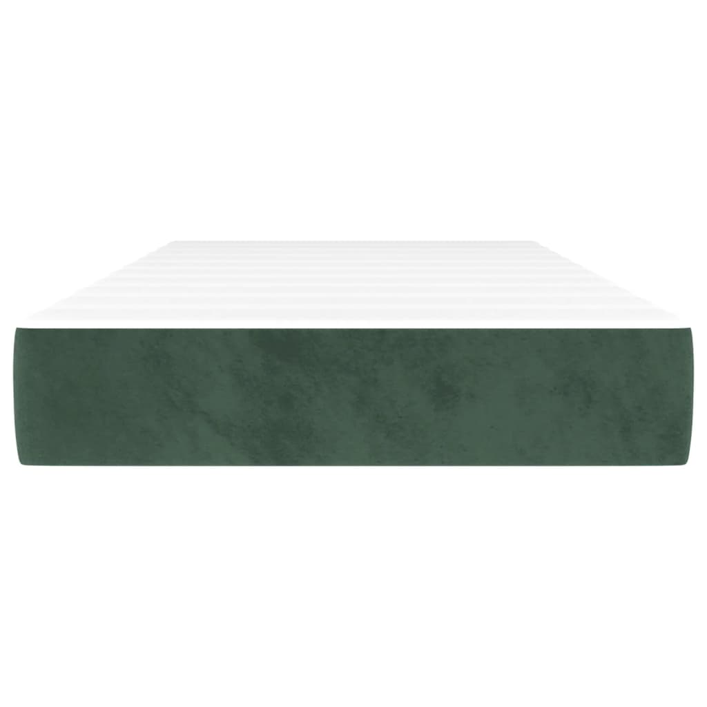 Spring mattress, dark green, 120x190x20cm, velvet