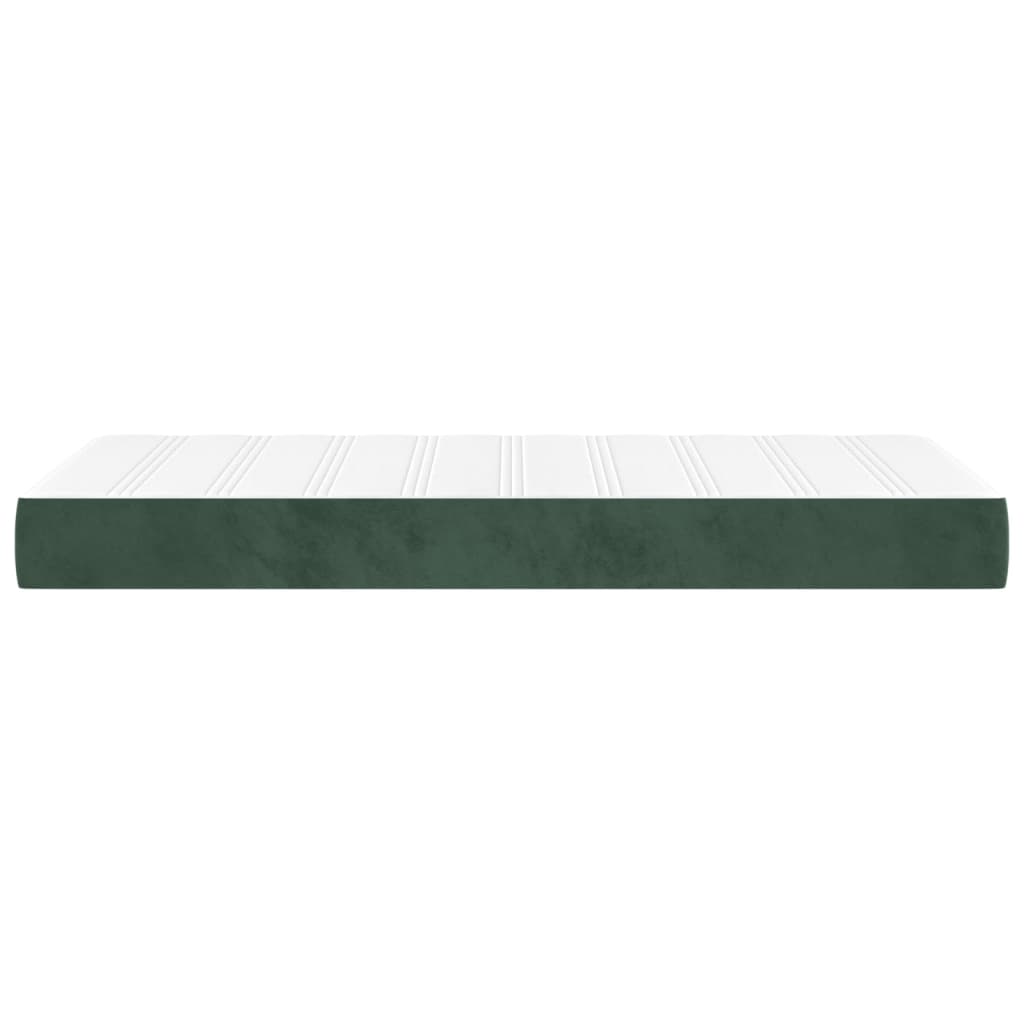 Spring mattress, dark green, 120x190x20cm, velvet