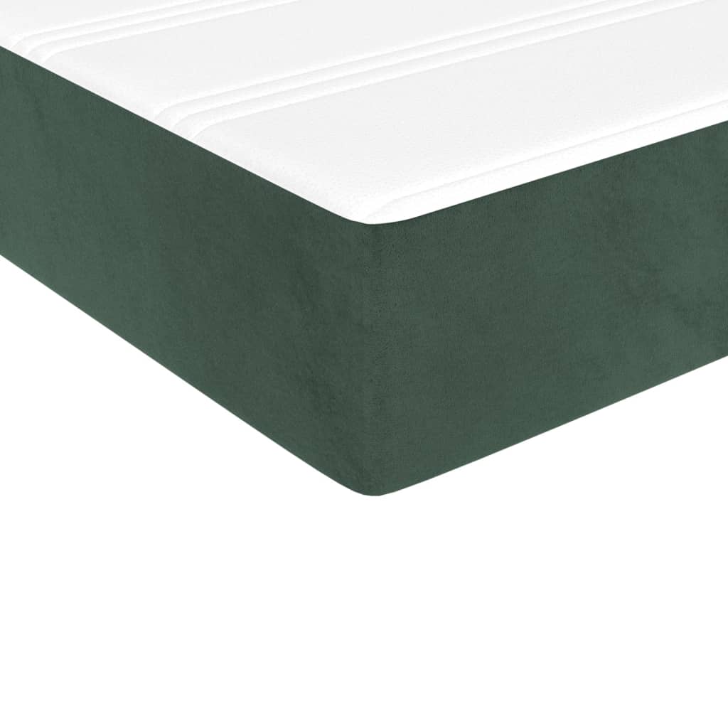 Spring mattress, dark green, 120x190x20cm, velvet