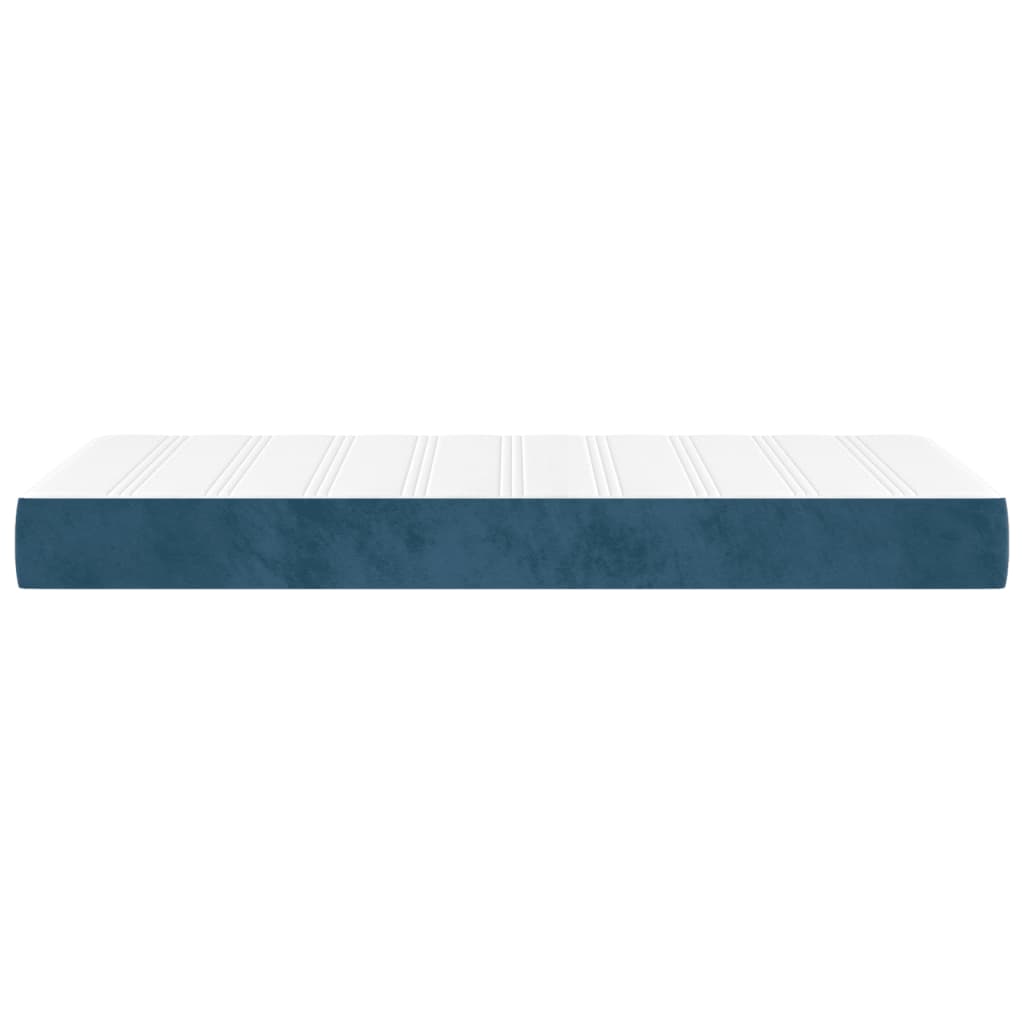 Spring mattress, dark blue, 120x190x20cm, velvet