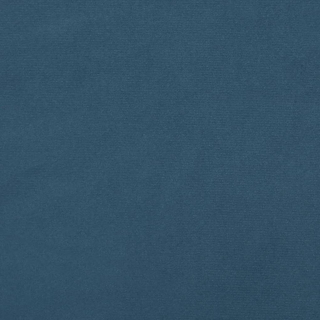Spring mattress, dark blue, 120x190x20cm, velvet