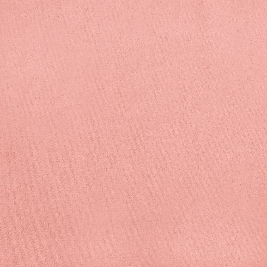 Pocket spring mattress, medium firm, pink, 120x190x20cm, velvet