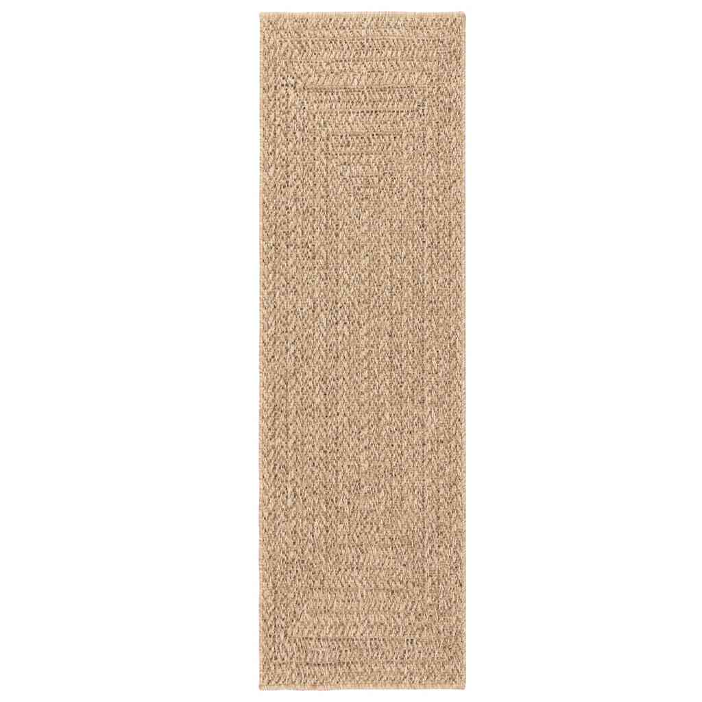 Paklājs ZIZUR, 80x250cm, džuta imitācija, iekštelpām un ārtelpām