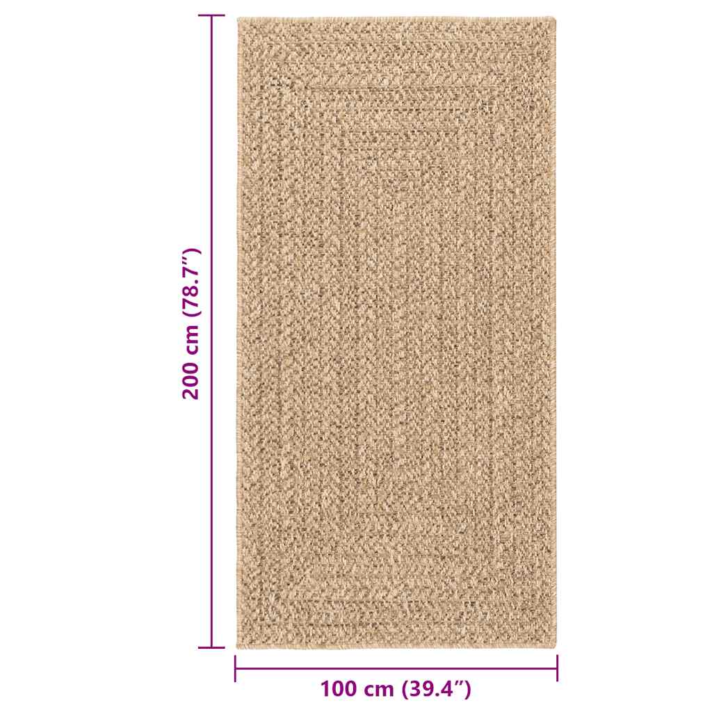 Paklājs ZIZUR, 100x200cm, džuta imitācija, iekštelpām un āra