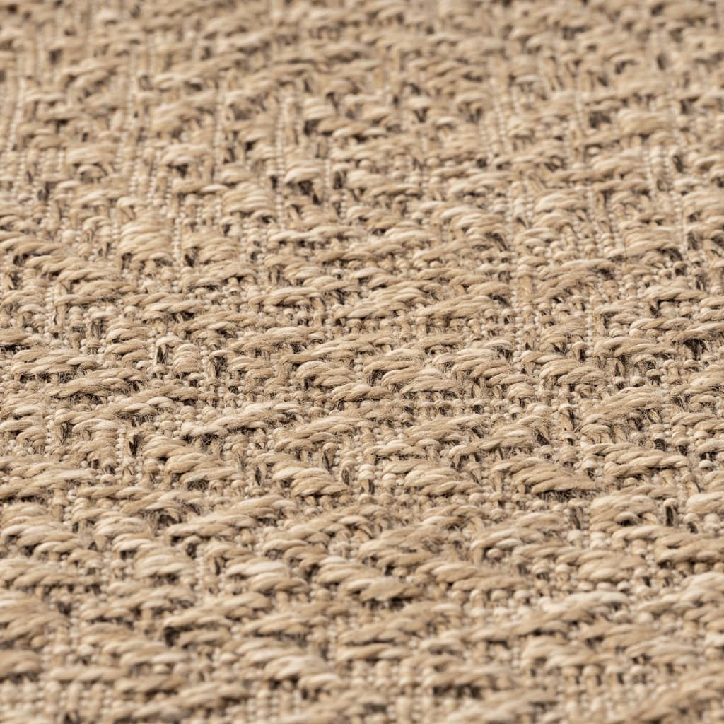 Kilimas ZIZUR, 200cm skersmens, džiuto imitacija, vidaus/lauko