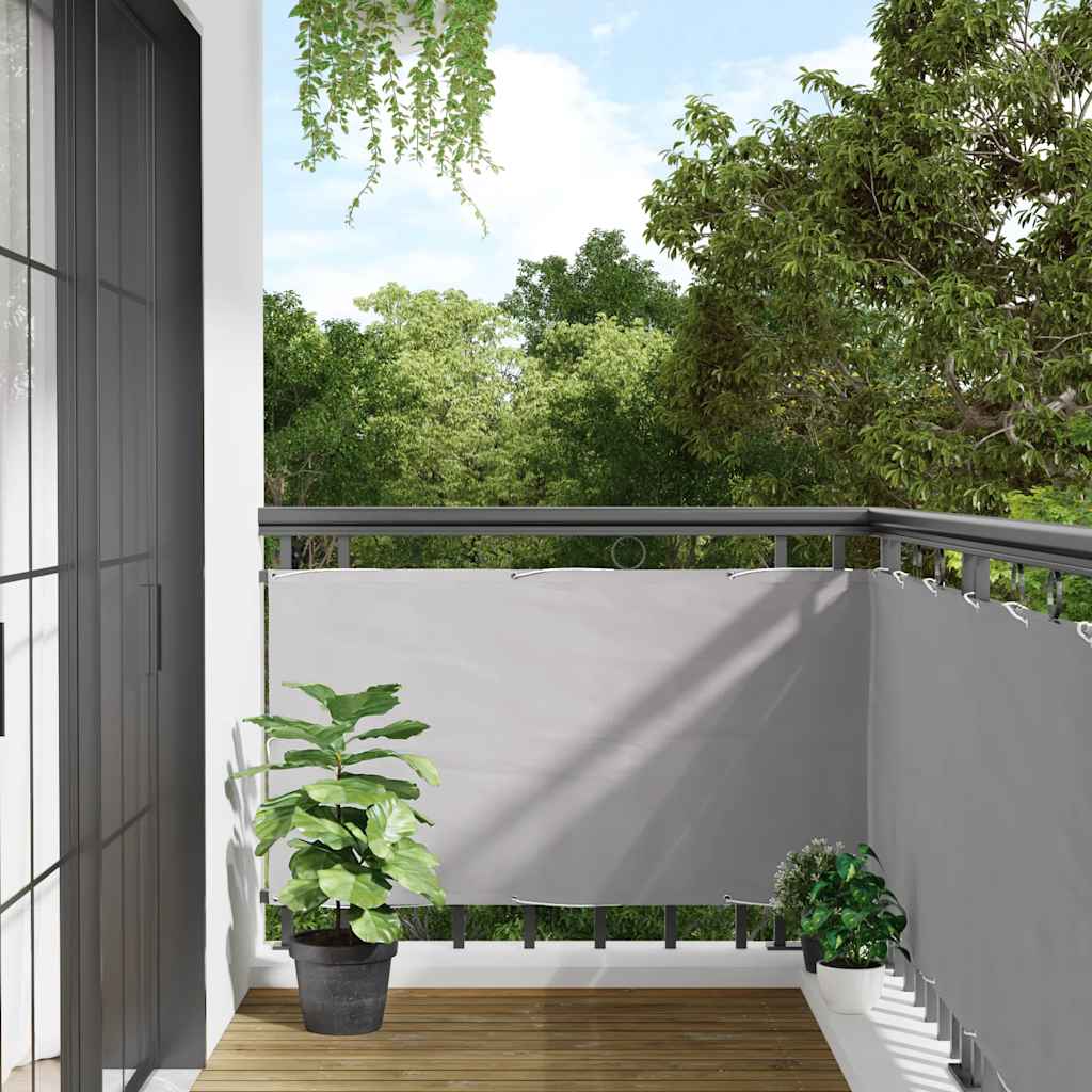 Balkona privātuma siets, pelēks, 600x120cm, PVC
