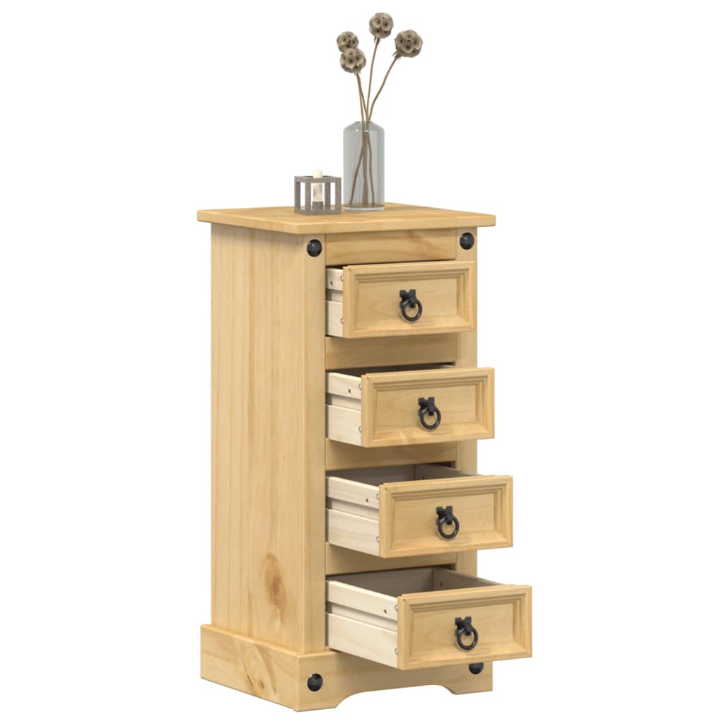 Bedside table Corona, 35x32.5x74cm, solid pine wood
