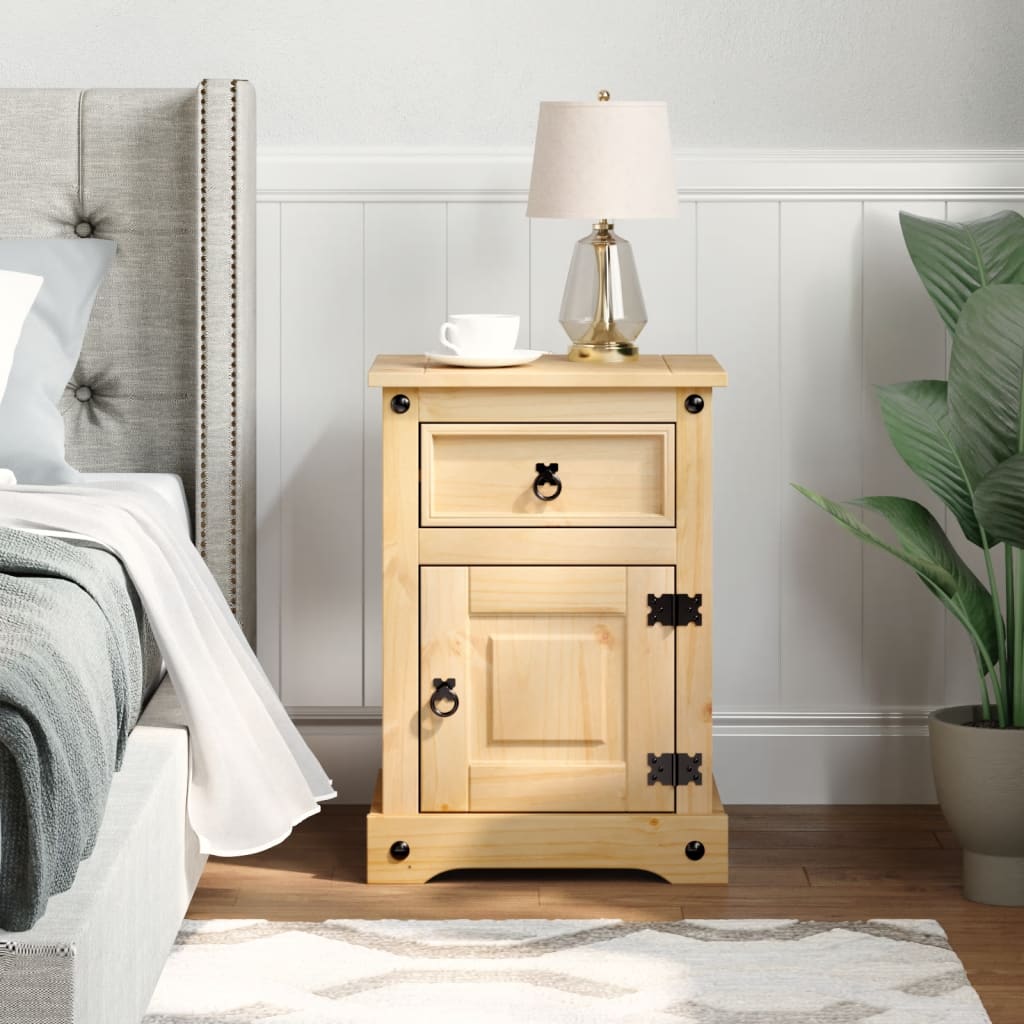 Bedside table Corona, 45x35x64cm, solid pine wood