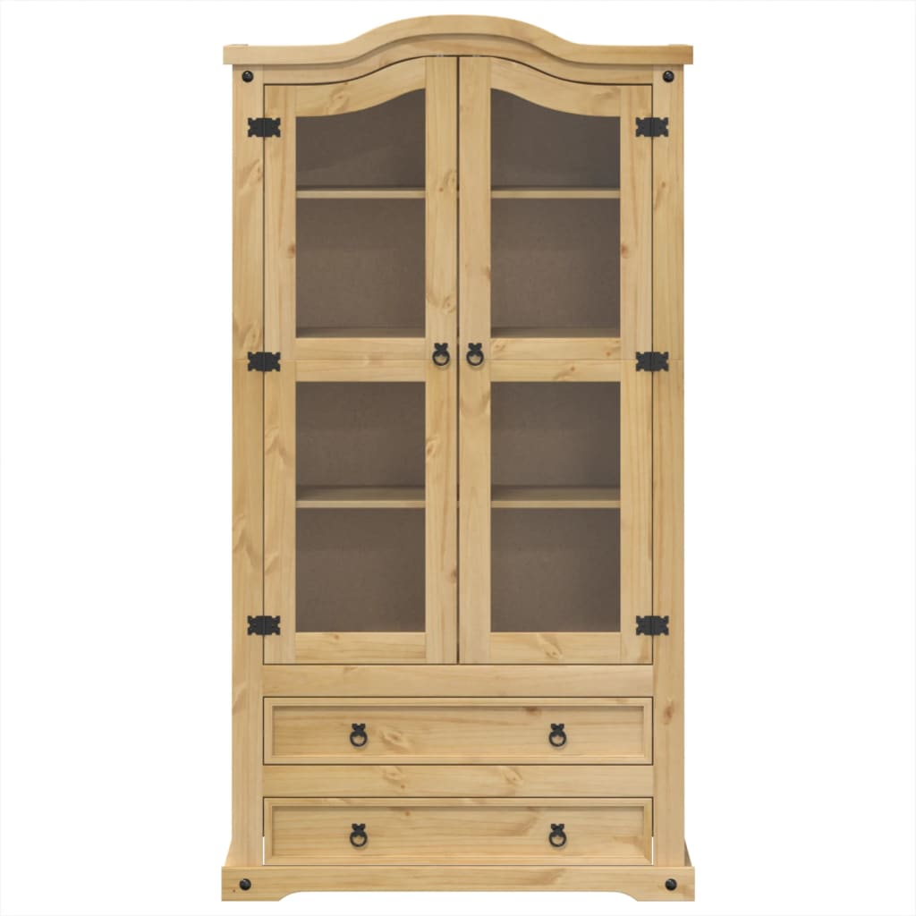 Glass display cabinet Corona, 99x43x187cm, pine