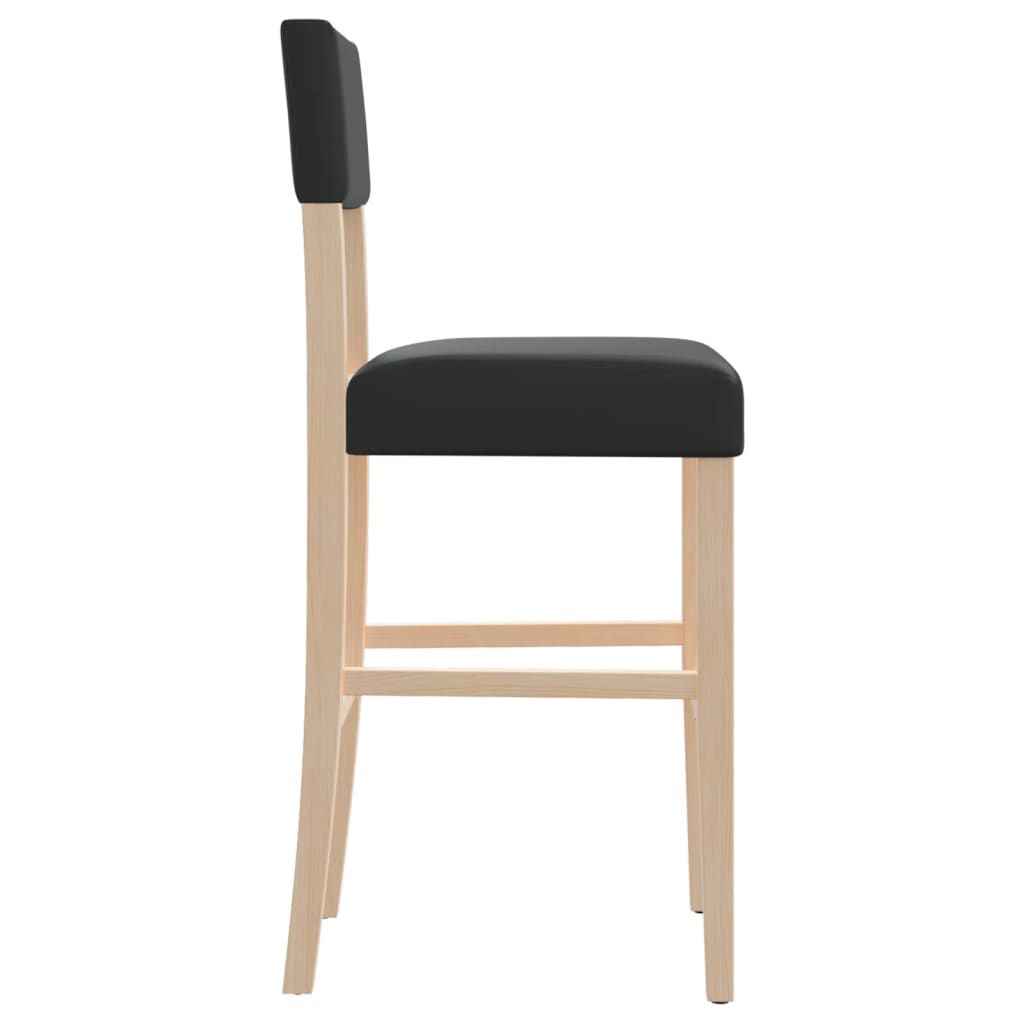 Baro kėdės, 2vnt., kaučiukmedžio masyvas ir dirbtinė oda