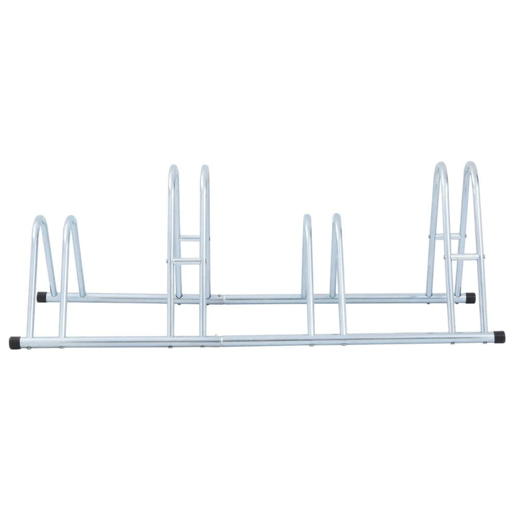 Bicycle stand for four bicycles, galvanized steel
