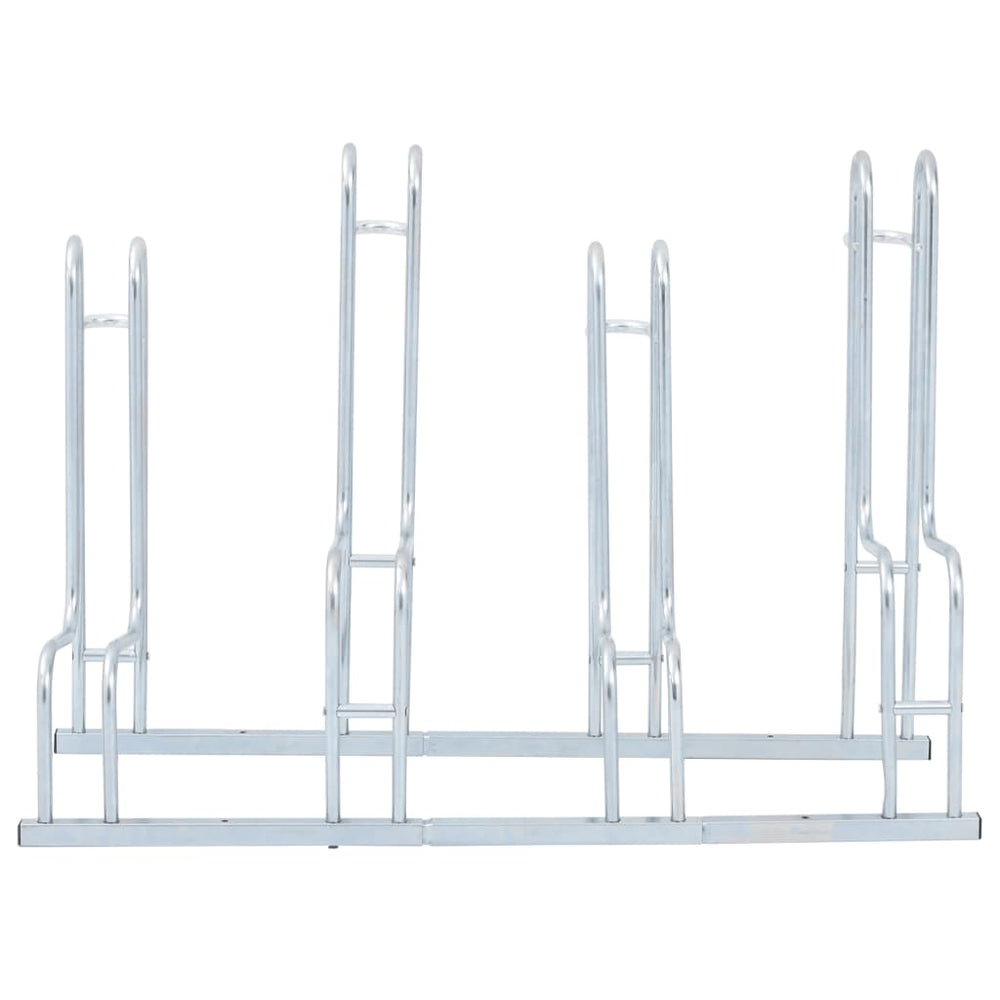 Bicycle stand for four bicycles, galvanized steel