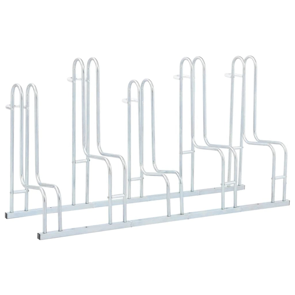 Bike rack for five bicycles, galvanized steel