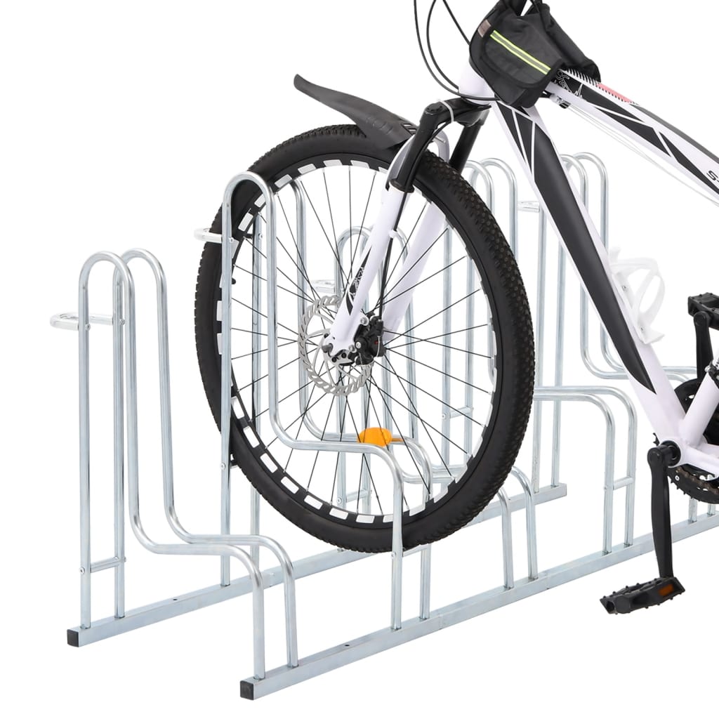 Bike rack for five bicycles, galvanized steel