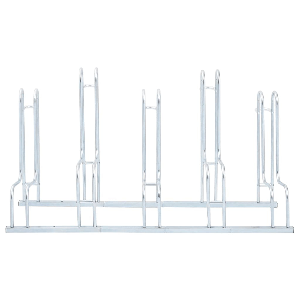 Bike rack for five bicycles, galvanized steel