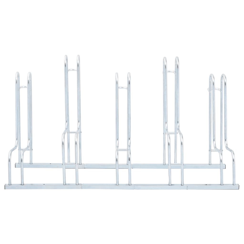 Bike rack for five bicycles, galvanized steel