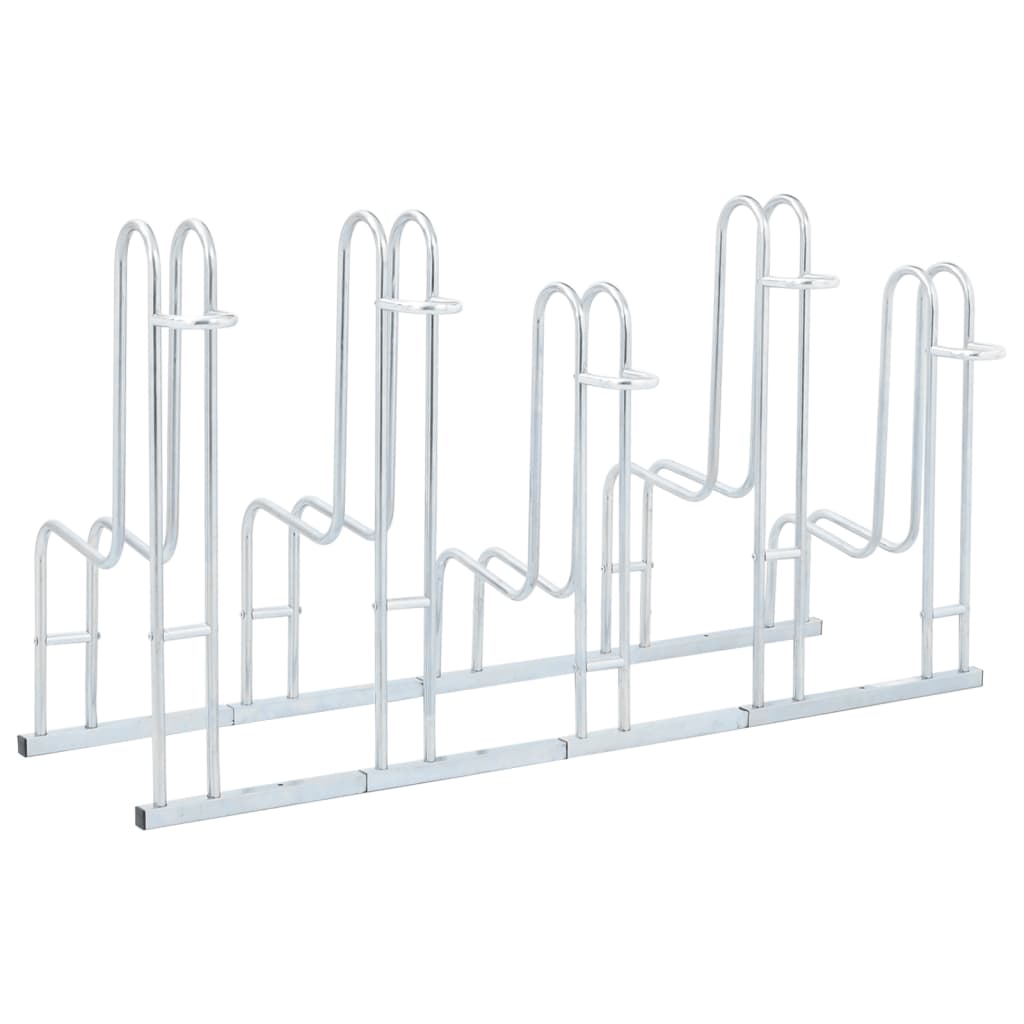 Bike rack for five bicycles, galvanized steel