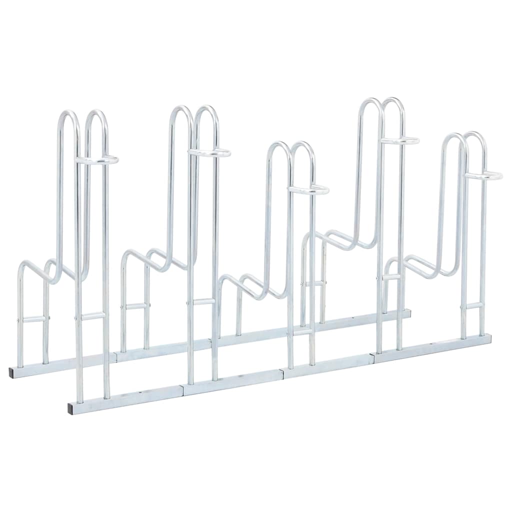 Bike rack for five bicycles, galvanized steel