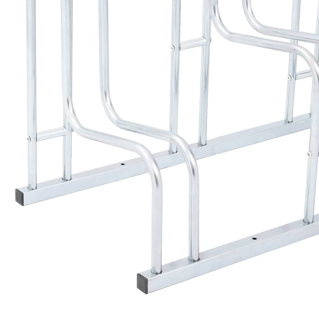 Bike rack for five bicycles, galvanized steel