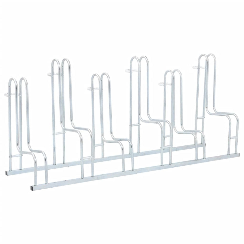 Bicycle stand for six bicycles, galvanized steel