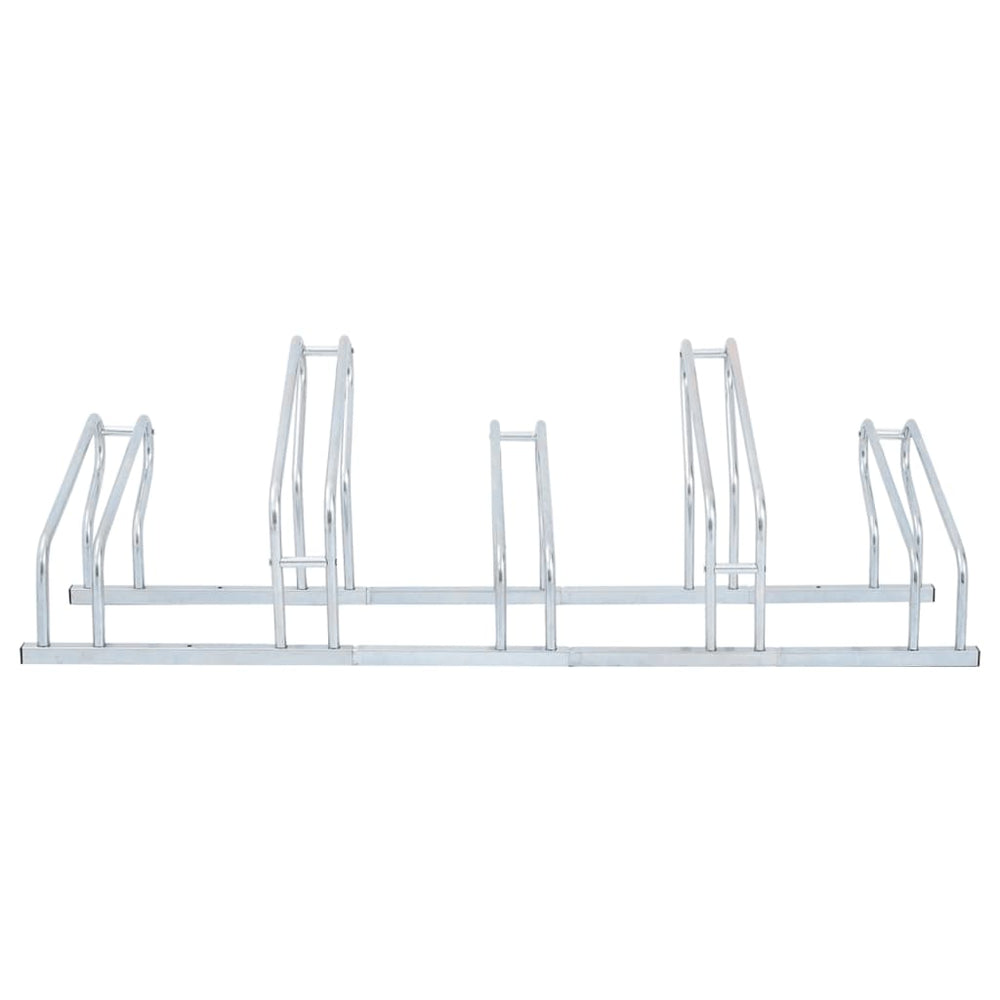 Bike rack for five bicycles, galvanized steel
