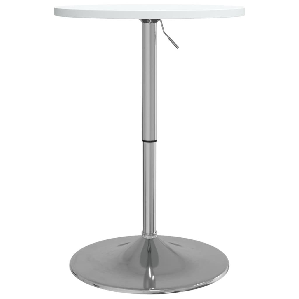 Baro stalas, baltas, 50x50x90cm, apdirbta mediena ir plienas