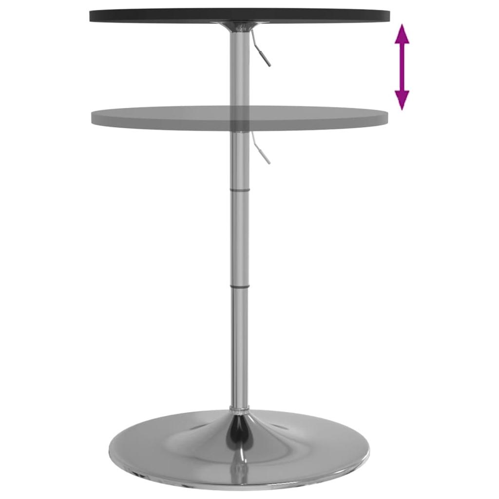 Baro stalas, juodas, 60x60x90cm, apdirbta mediena ir plienas