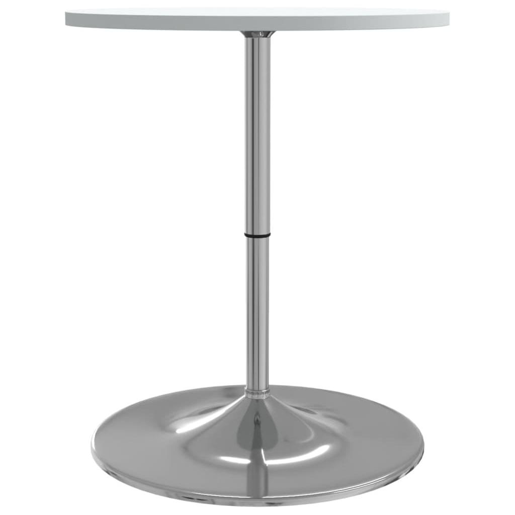 Baro stalas, baltas, 60x60x90cm, apdirbta mediena ir plienas