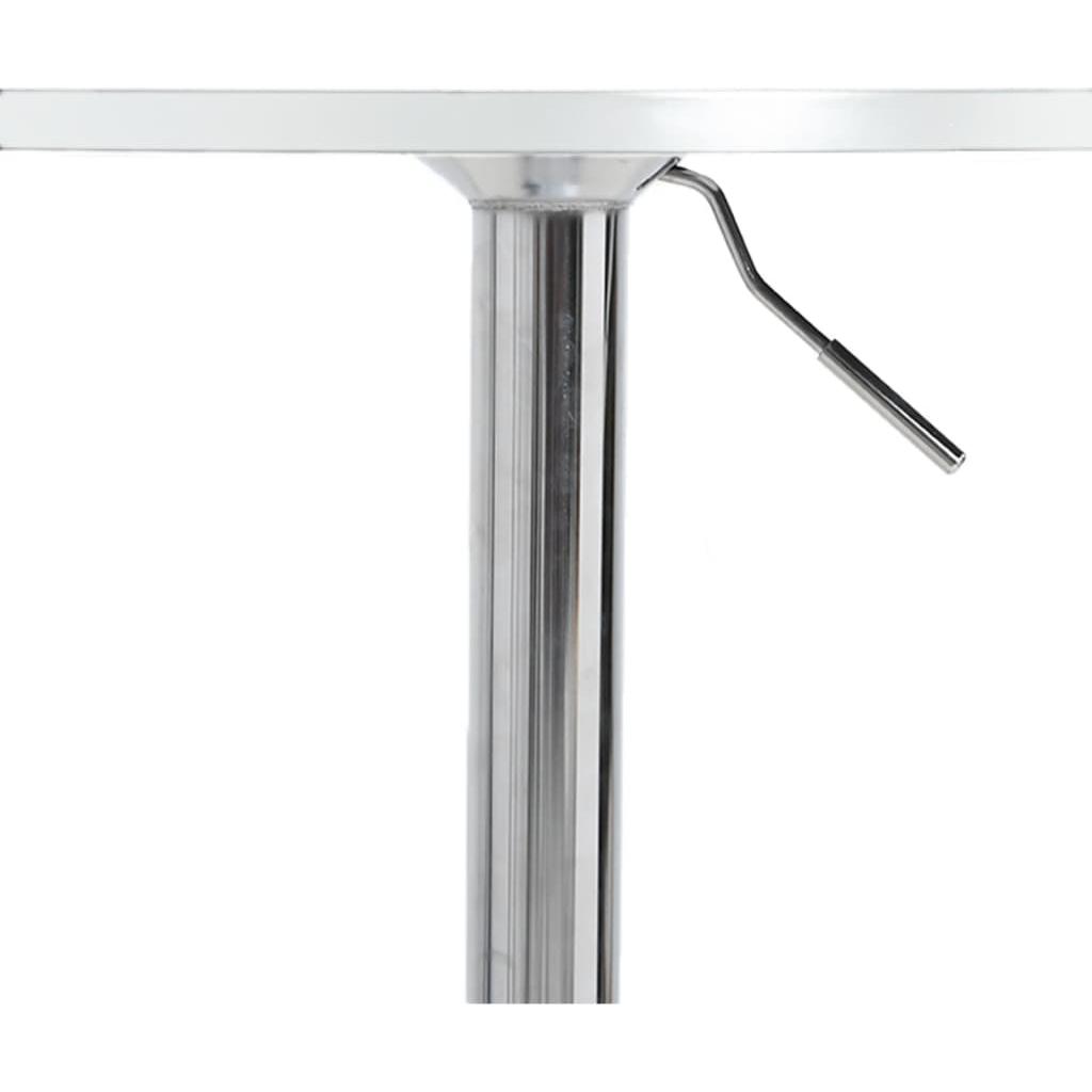 Baro stalas, baltas, 60x60x90cm, apdirbta mediena ir plienas