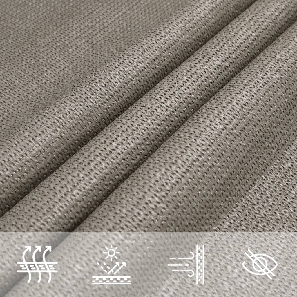 Saulės skėtis, burė, 160 g/m², trapecijos formos, šviesiai pilka, 3/4x2 m, HDPE