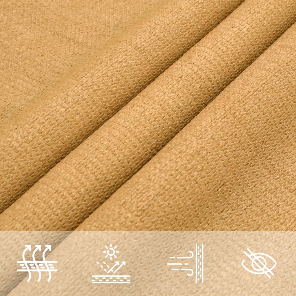 Saules buras, smilškrāsas, 5x6m, HDPE, 160g/m², taisnstūrveida