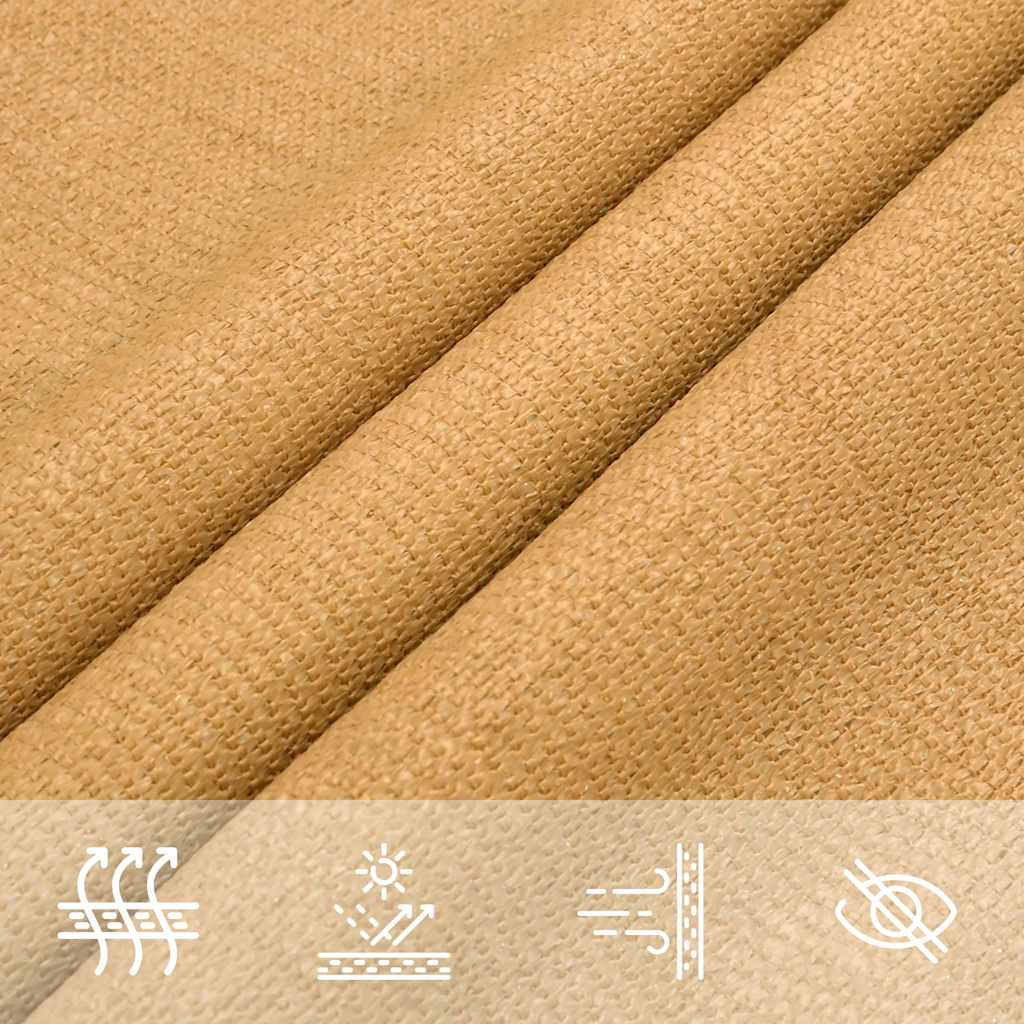Saulės skėtis, 160 g/m², trikampė, smėlio spalvos, 2,5x2,5x3,5 m, HDPE