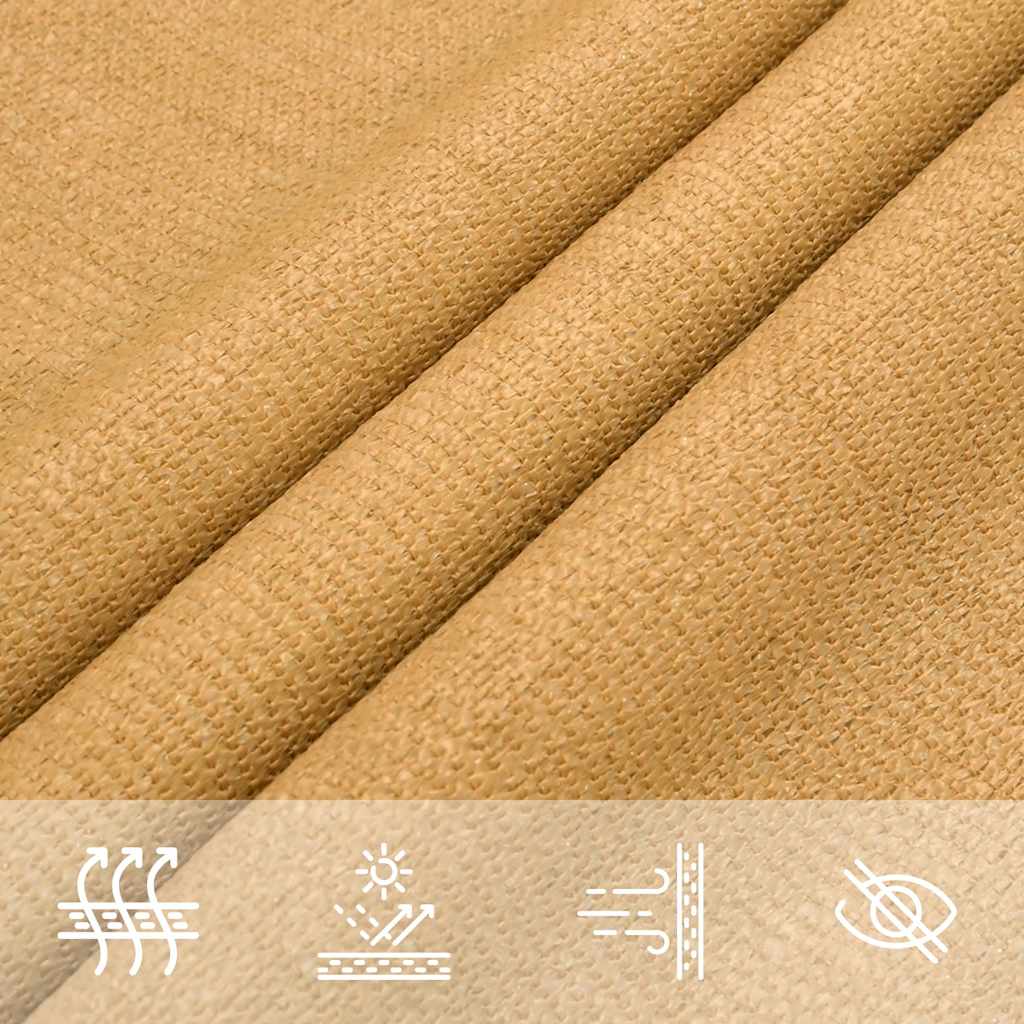 Saulės skėtis, 160 g/m², trikampė, smėlio spalvos, 3,6x3,6x3,6 m, HDPE