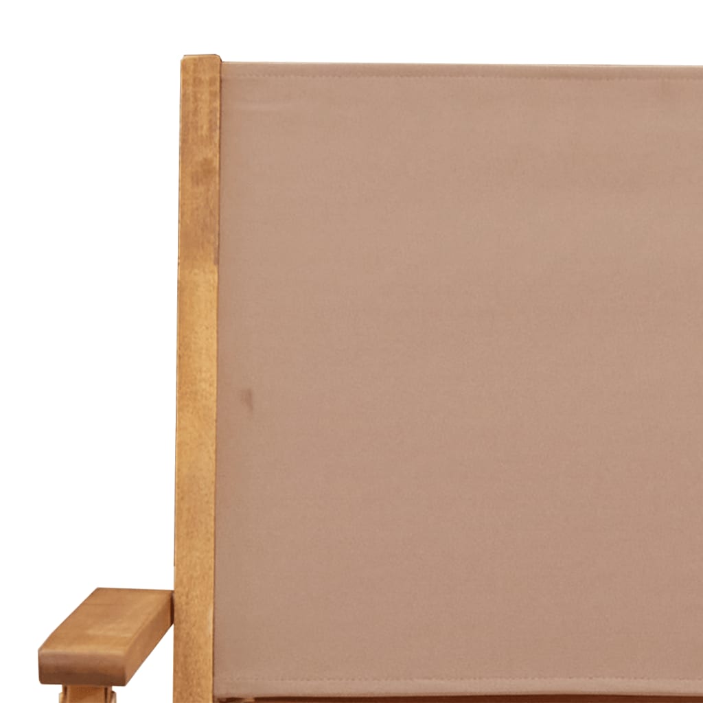 Sulankstomos sodo kėdės, 6vnt., taupe, audinys/mediena