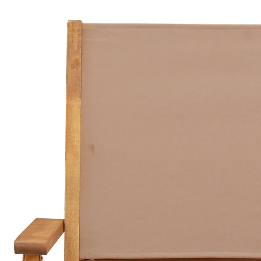 Sulankstomos sodo kėdės, 8vnt., taupe, audinys/mediena