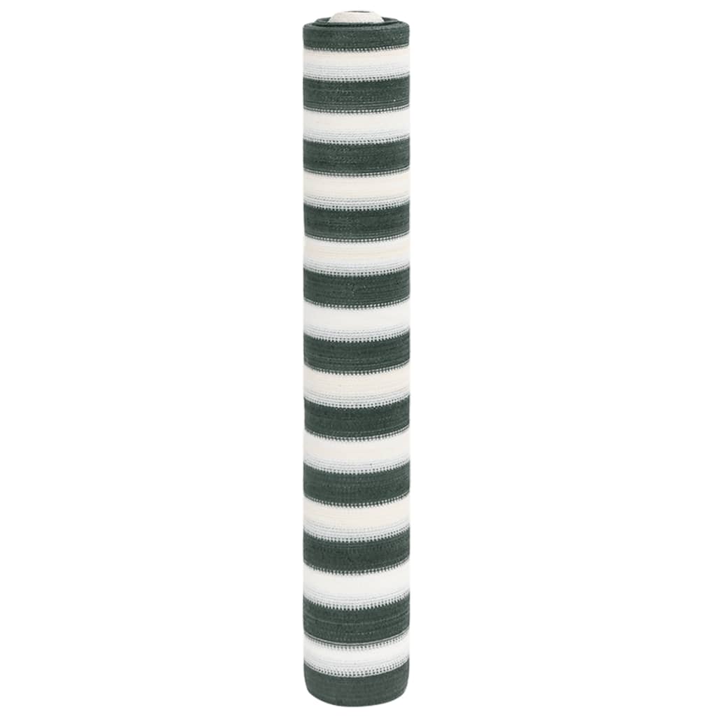 Privacy screen, white and green, 2x25m, HDPE