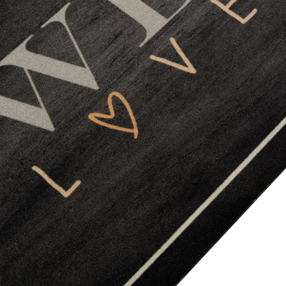 Kitchen mat, 45x150cm, velvet, washable, with inscription