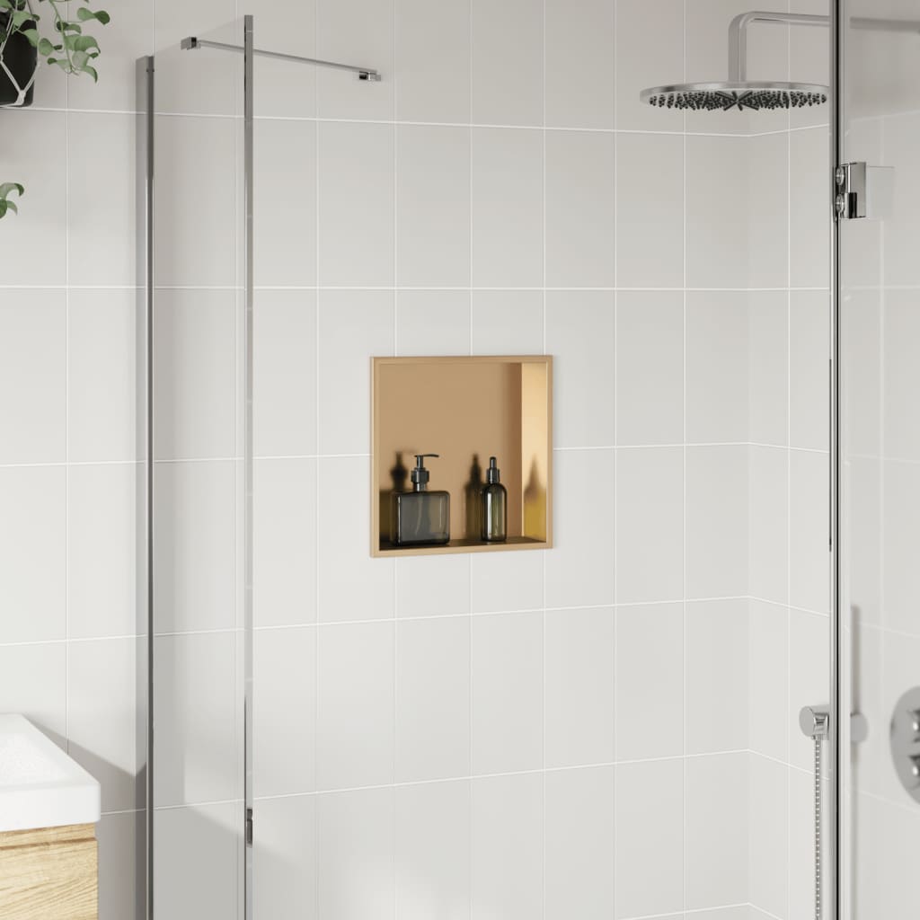 Niche Shower Shelf, Gold, 32x32x9cm, Stainless Steel