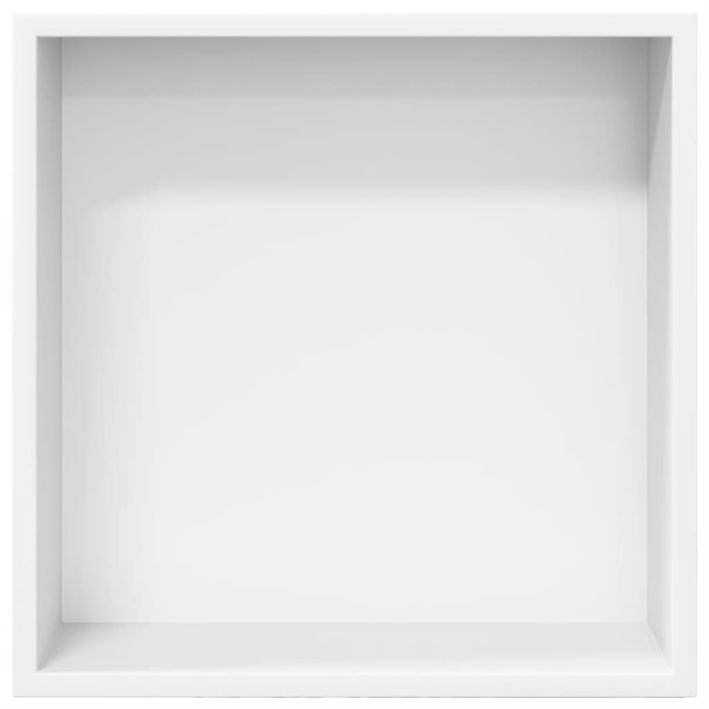 Nišinė dušo lentyna, matinės baltos spalvos, 32x32x9cm, plienas
