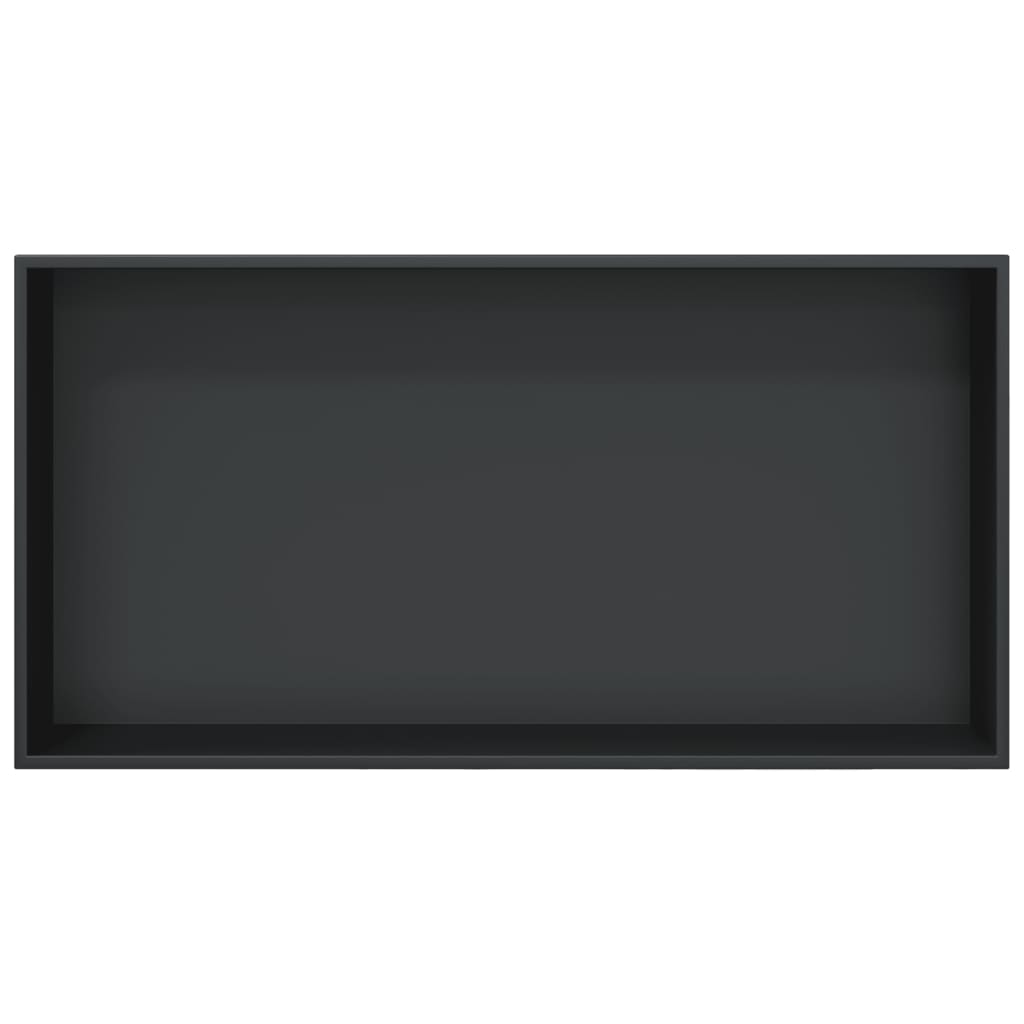 Niche shower shelf, matte black, 62x32x9cm, steel