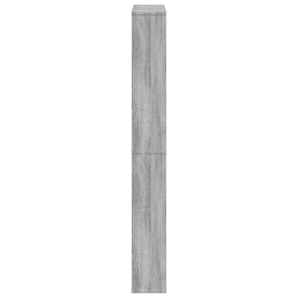 Batų spintelė su veidrodžiu, 4 aukštų, pilka, 63x17x134cm