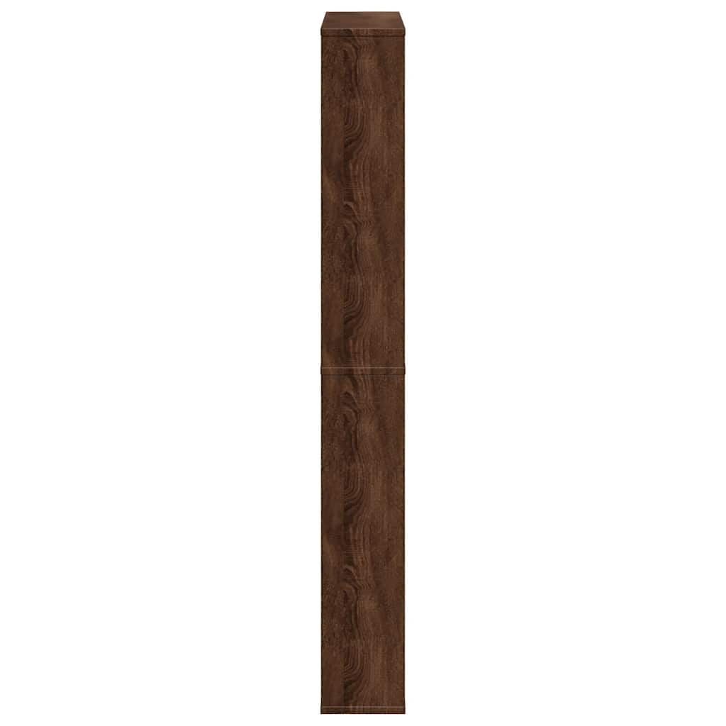 Batų spintelė su veidrodžiu, 4 aukštų, ruda, 63x17x134cm