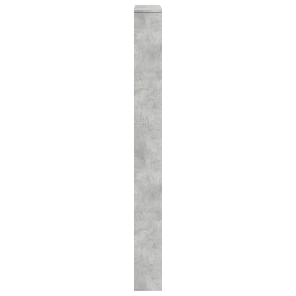 Batų spintelė su veidrodžiu, 5 aukštų, betono, 63x17x169,5cm
