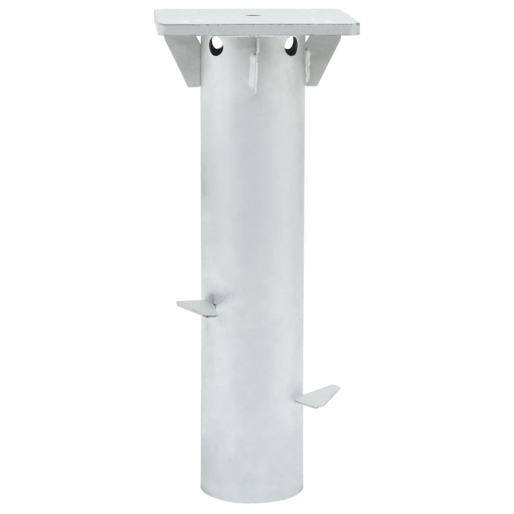Recessed parasol base, silver, 16x16x39.5cm, steel