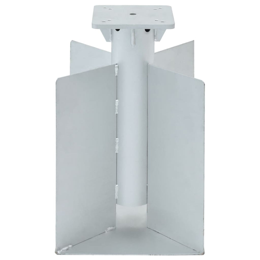 In-ground parasol base, silver, 27.5x27.5x45cm, steel