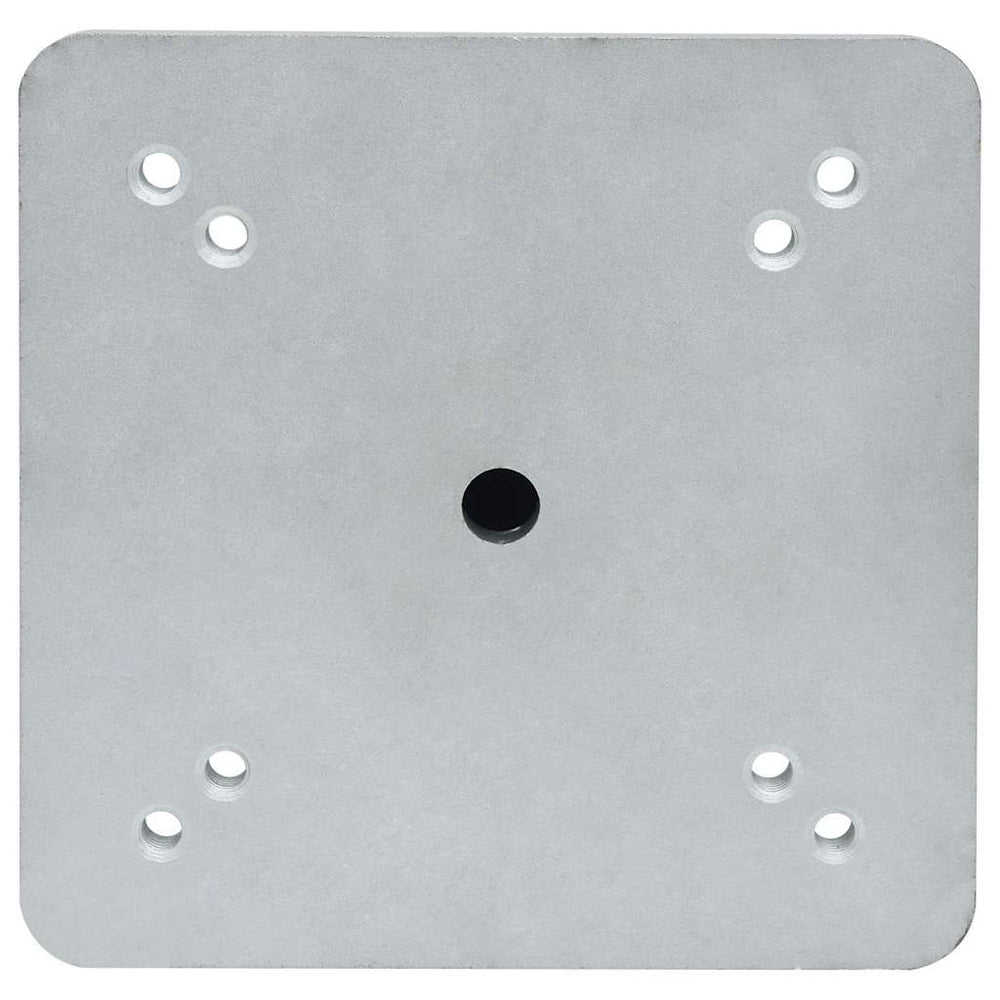 In-ground parasol base with pole, 16x16x52cm, steel