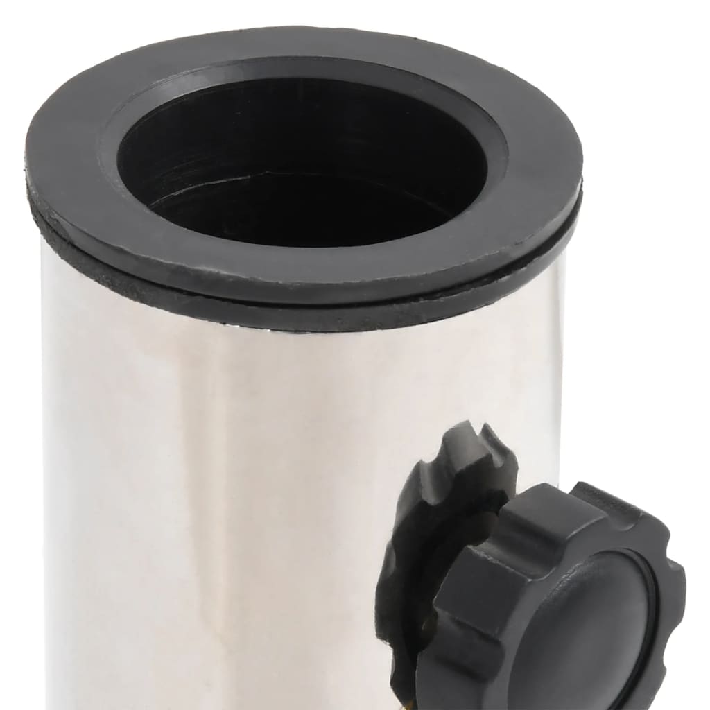 Umbrella base for 38/48mm poles, silver, steel