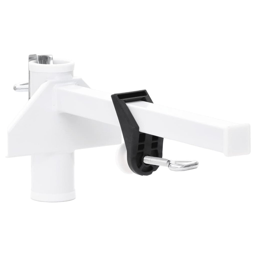 Balcony umbrella clamp, white, 38mm, steel